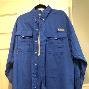 Blue Columbia PFG long sleeve shirt XL